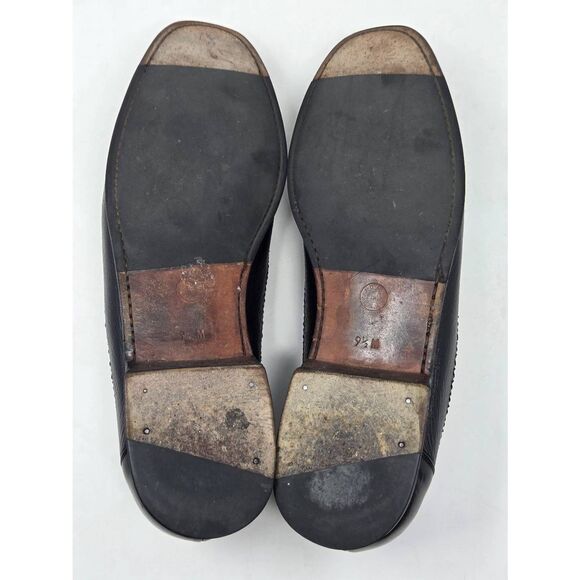 MEZLAN BLACK DEERSKIN LEATHER EMBELLISHED MOC TOE LOAFER MENS SIZE 9.5 M main image 7